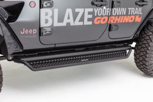 Ford F-250 Side Steps - Go Rhino - Dominator Extreme D1 - Black - `99-`16
